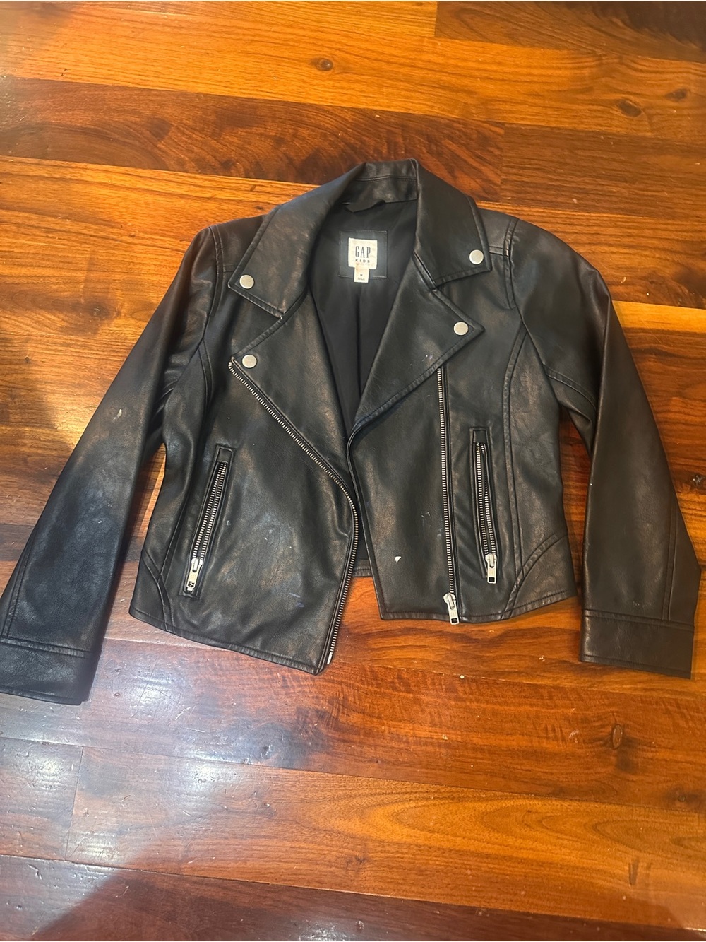 GAP kids faux Leather Moto Jacket medium
